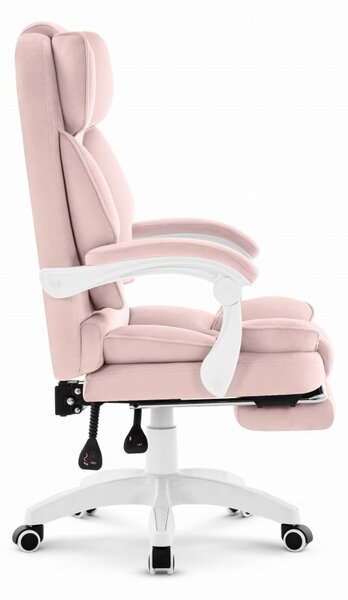 Scaun de birou ergonomic HC-1031 cu suport pentru picioare - roz