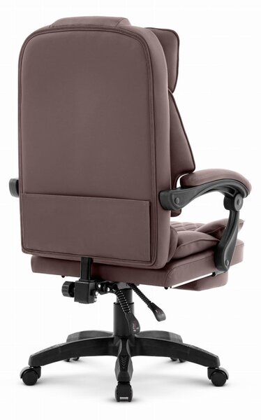 Scaun de birou ergonomic HC-1031 din piele ecologică cu suport pentru picioare - maro