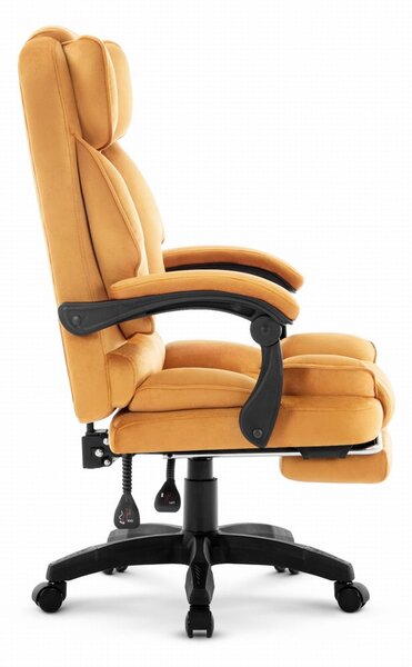 Scaun de birou ergonomic HC-1031 cu suport pentru picioare - galben muștar