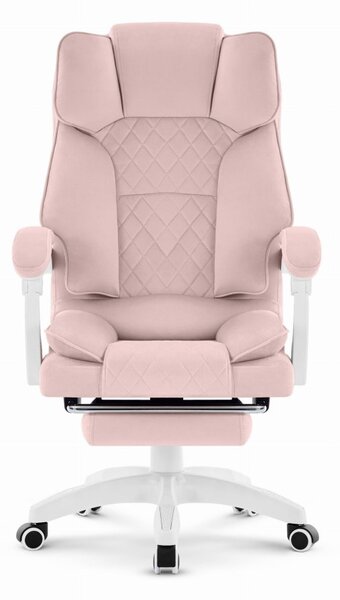 Scaun de birou ergonomic HC-1031 cu suport pentru picioare - roz