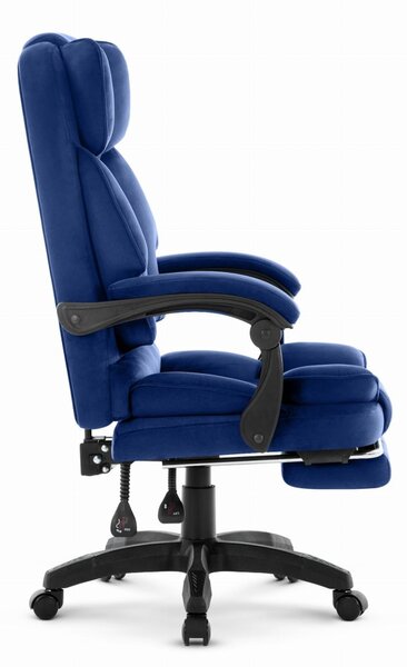 Scaun de birou ergonomic HC-1031 cu suport pentru picioare - albastru