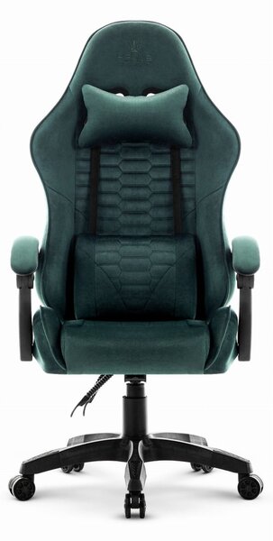 Scaun de gaming HC-1000 GREEN - tesatura catifea
