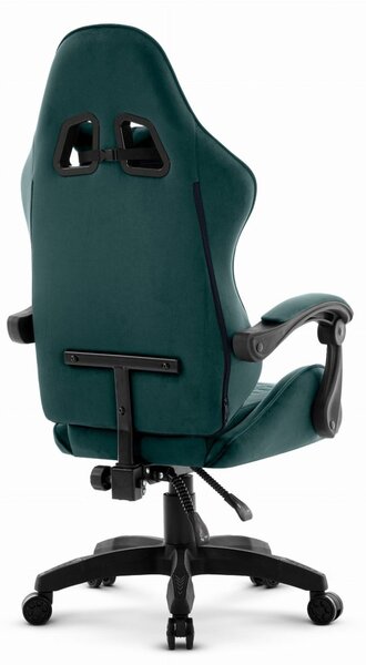 Scaun de gaming HC-1000 GREEN - tesatura catifea