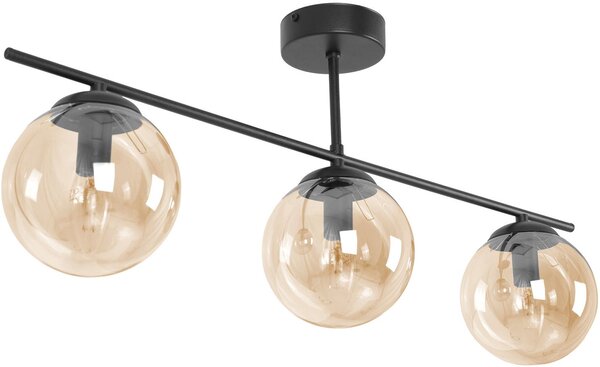 Kaja Delta lampă de tavan 3x10 W negru-chihlimbar K-5164