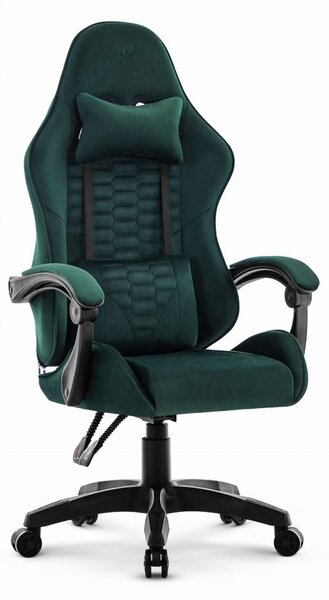 Scaun de gaming HC-1000 GREEN - tesatura catifea