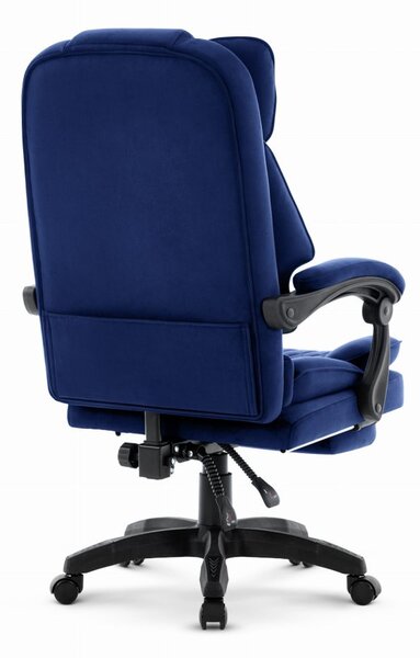 Scaun de birou ergonomic HC-1031 cu suport pentru picioare - albastru