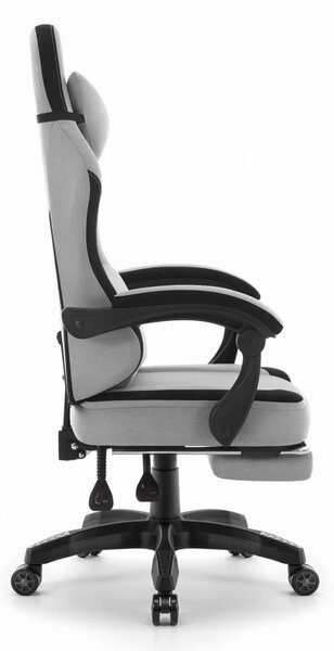 Scaun ergonomic de gaming și birou HC-1016 cu suport pentru picioare - gri