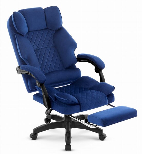 Scaun de birou ergonomic HC-1031 cu suport pentru picioare - albastru