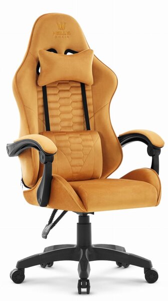 Scaun de gaming HC-1000 MUSTARD - tesatura catifea