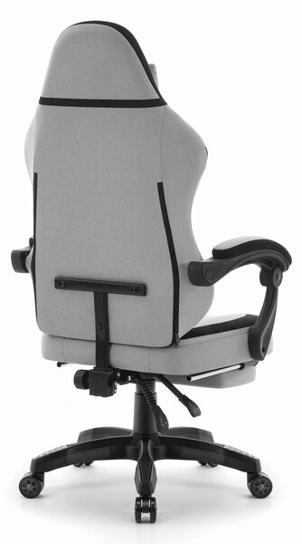 Scaun ergonomic de gaming și birou HC-1016 cu suport pentru picioare - gri