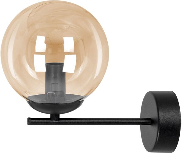 Kaja Delta lampă de perete 1x10 W negru-chihlimbar K-5306