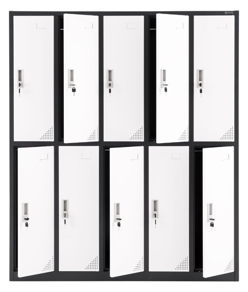 Dulap de vestiar Oxford White-Anthracite
