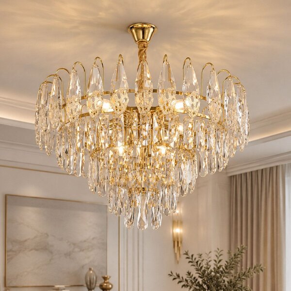 Lampă suspendată din cristal SWE080-CP 50cm GOLD