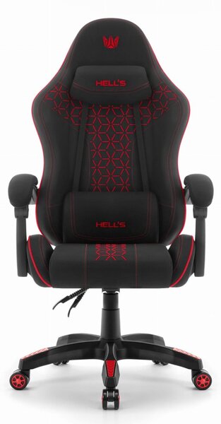 Scaun de gaming HC-1008 2.0 cu perne ergonomice - negru și roșu