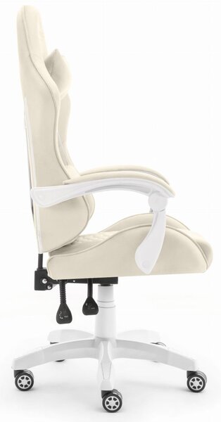 Scaun de gaming HC-1000 BEIGE - tesatura catifea