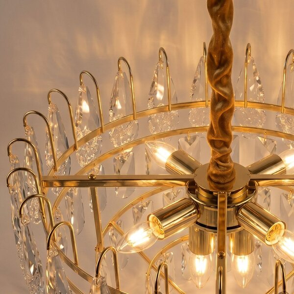 Lampă suspendată din cristal SWE080-CP 50cm GOLD