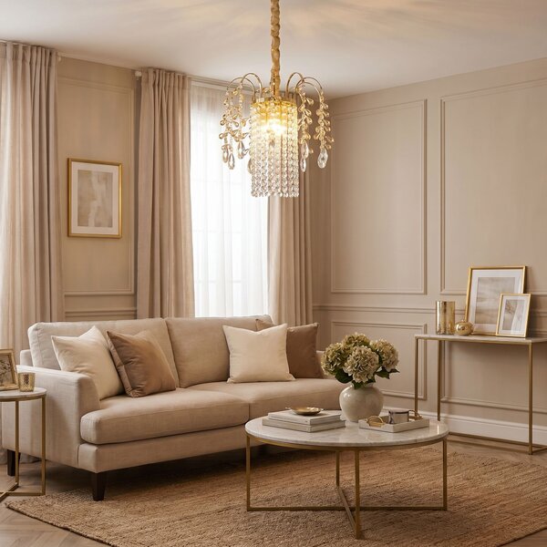 Lampă suspendată din cristal SWE090-CP 30cm GOLD