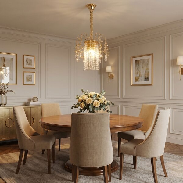 Lampă suspendată din cristal SWE090-CP 30cm GOLD