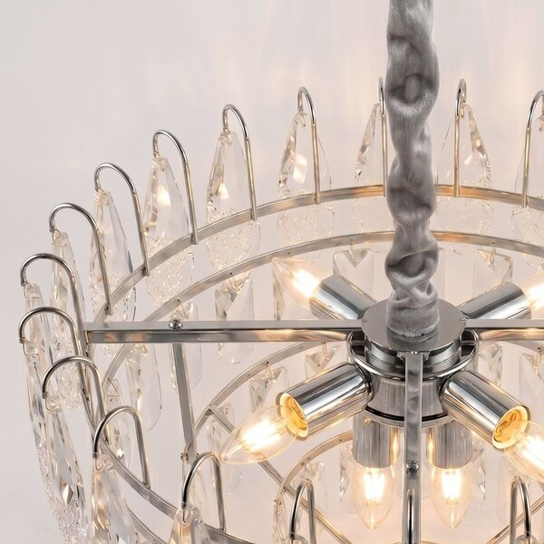 Lampă suspendată din cristal SWE079-CP 50cm Chrom