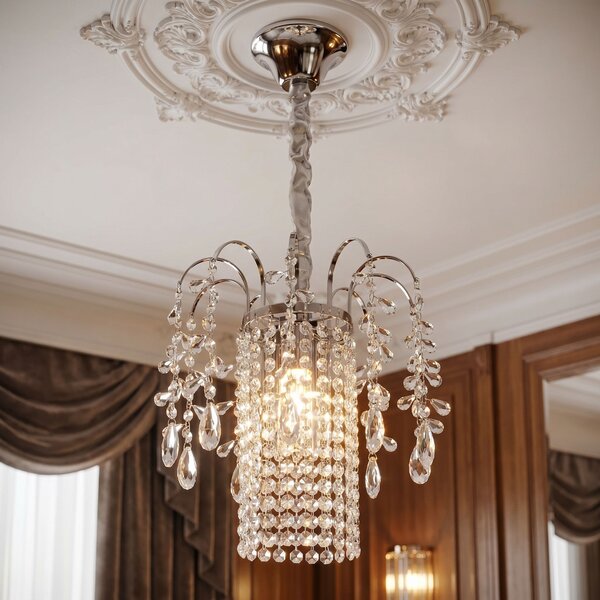 Lampă suspendată din cristal SWE089-CP 30cm CHROME