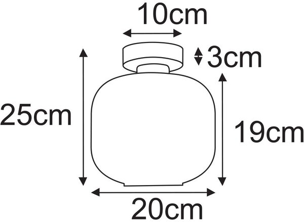 Kaja Campo lampă de tavan 1x15 W negru-grafit K-5662