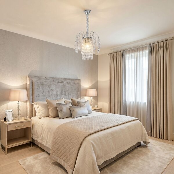 Lampă suspendată din cristal SWE089-CP 30cm CHROME