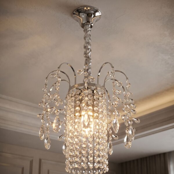 Lampă suspendată din cristal SWE089-CP 30cm CHROME