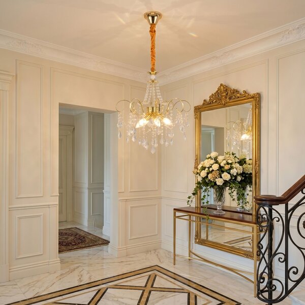 Lampă suspendată din cristal SWE081-CP 60cm GOLD