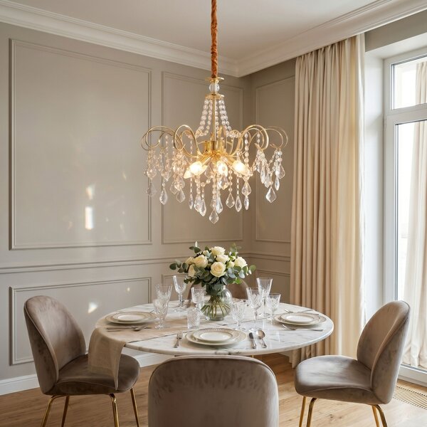 Lampă suspendată din cristal SWE081-CP 60cm GOLD
