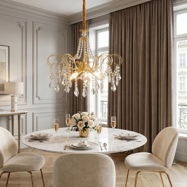 Lampă suspendată din cristal SWE081-CP 60cm GOLD