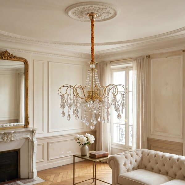 Lampă suspendată din cristal SWE081-CP 60cm GOLD