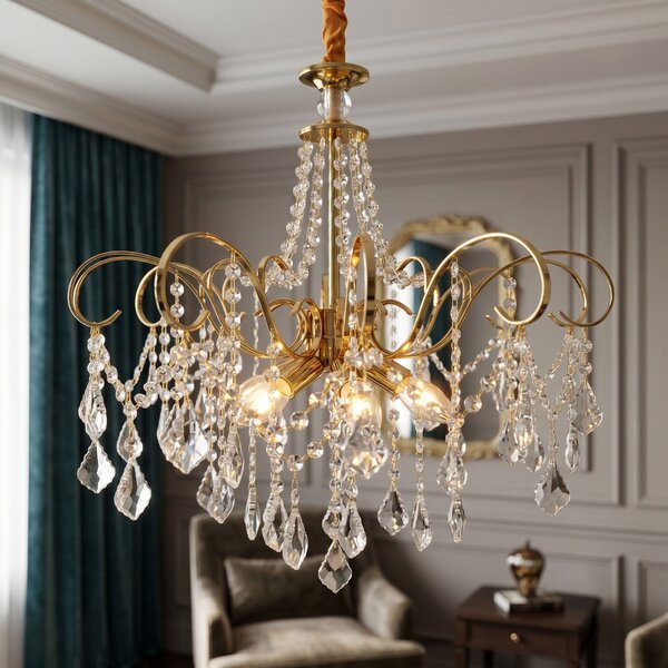 Lampă suspendată din cristal SWE081-CP 60cm GOLD