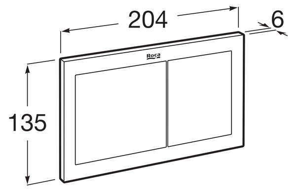 Roca PS buton de spălare pentru WC crom lucios A890225301