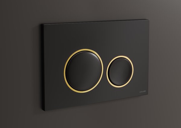 Cersanit Luna buton de spălare pentru WC negru-auriu K97-0632