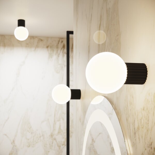 Sollux Lighting Halo lampă de perete 1x8 W alb-negru SL.1712