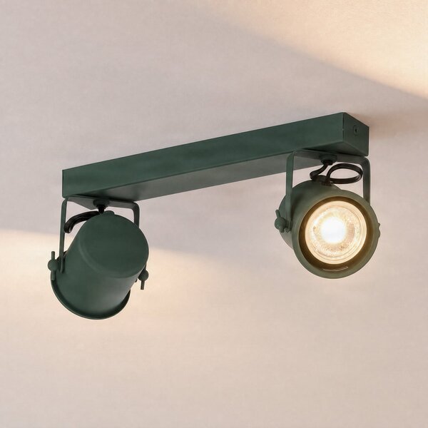 Argon Spot de tavan Canico, 2 becuri, verde, Verde, Camera de zi / sufragerie, Metal, Modern