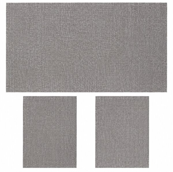 Set 3 Covoare Fargo 71501-070, Gri, 2 buc 80x150 cm, 1 buc 120x170 cm