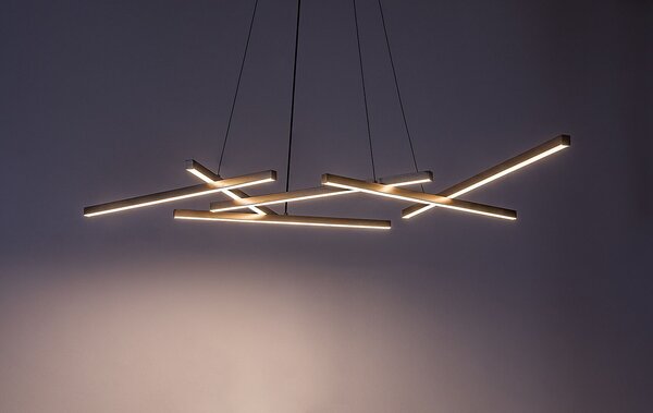 Rabalux Severine lampă suspendată inteligentă 5x40 W alb-negru-auriu 72369