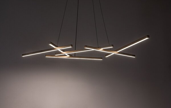 Rabalux Severine lampă suspendată inteligentă 5x40 W alb-negru-auriu 72369