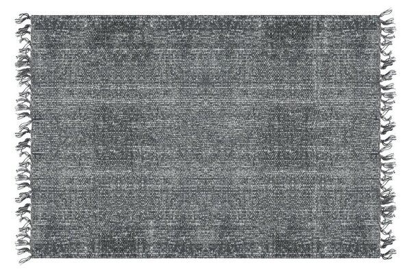 Covor din bumbac PT LIVING Washed Cotton, 140 x 200 cm, gri-negru