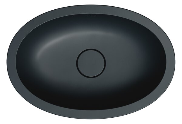 Omnires Shell M+ lavoar 48x31 cm ovale sub blat negru mat SHELL480UPBLV