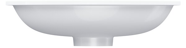 Omnires Shell M+ lavoar 48x31 cm ovale sub blat alb luciu SHELL480UPBP