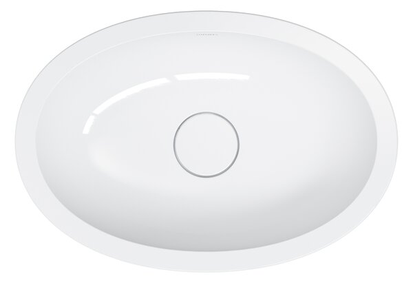 Omnires Shell M+ lavoar 48x31 cm ovale sub blat alb luciu SHELL480UPBP