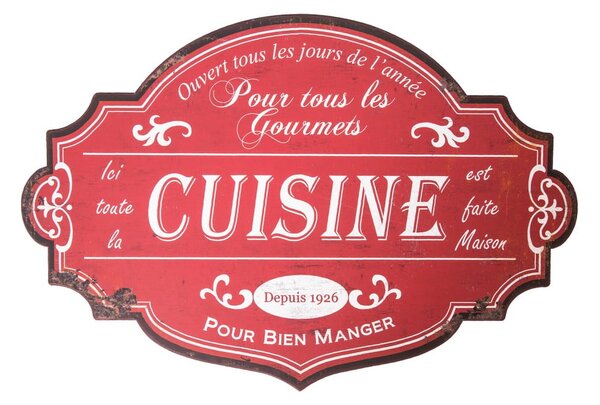Poster metalic de perete Antic Line Cuisine Pour