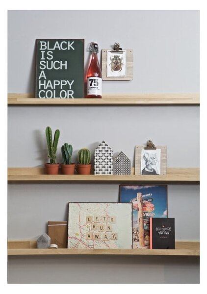 Raft în culoare naturală pentru fotografii din lemn masiv de stejar 170 cm Photoframe – vtwonen