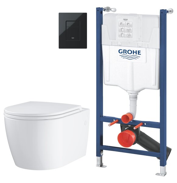 Set vas WC cu capac soft-close Grohe Start 103848SH00, cadru încastrat Grohe Solido 38971000, 38966KV0