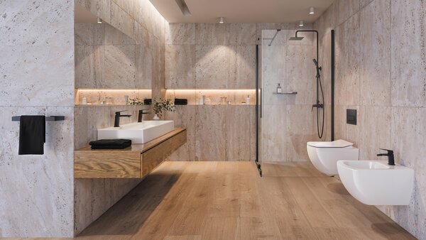 Deante Blur, lavoar blat granit 1200x400x120 mm, alb, DEA-CQB_AU2S