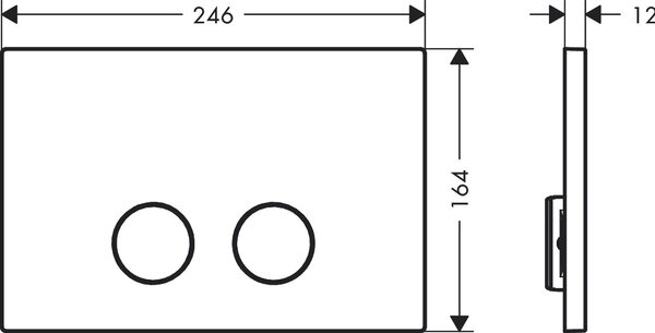 Axor FlushPlate buton de spălare pentru WC || 42530820