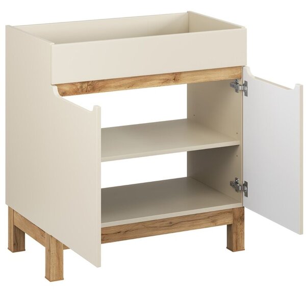 Comad Bali Cashmere dulap 80x46x84 cm sub chiuveta pe picioare bej BALI CASHMERE 82-80-46-2D