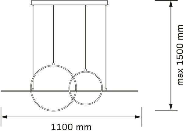 Goldlux Laura lampă suspendată 1x42 W auriu 331809